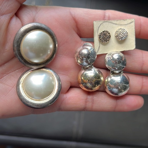 Earrings Lot | Clip Ons and Pierced Earrings Crafting Vintage - Picture 5 of 7